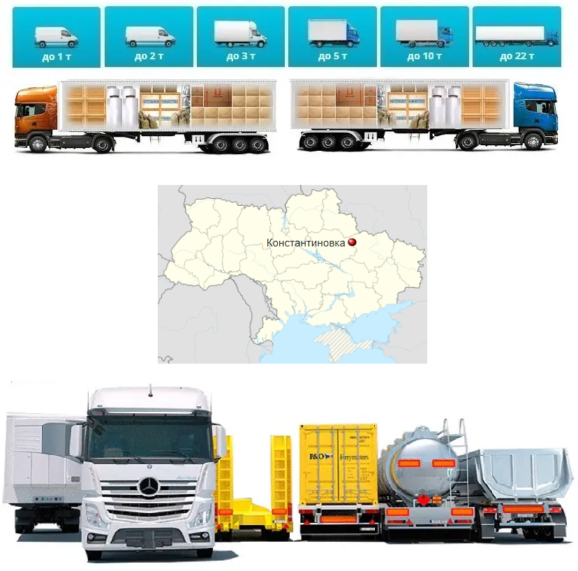 Вантажоперевезення із Костянтинівки у Костянтинівку
