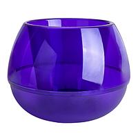 Горшок для орхидей и цветов 0,5л 16*12см с дренажем Cфера Прозрачный Фиолетовый
