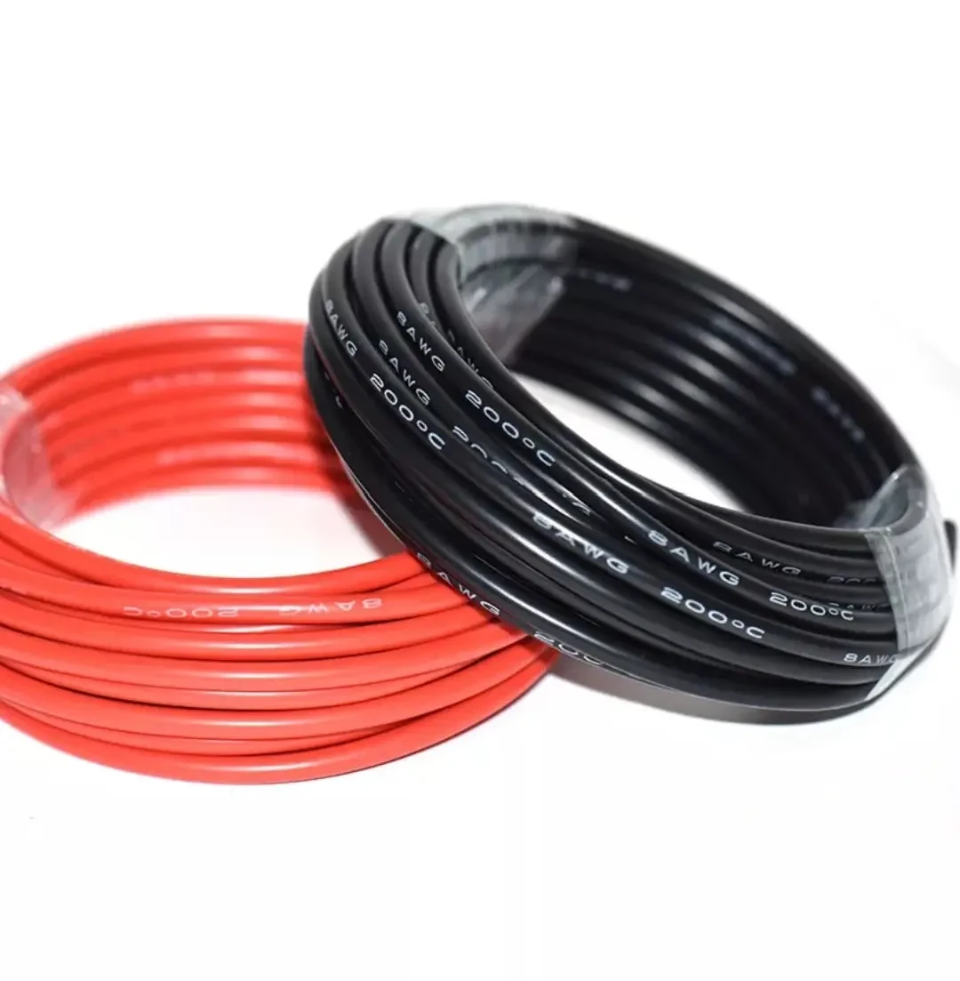 Провід силіконовий 10AWG чорний на відріз (0,5м)