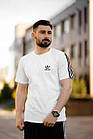 Чоловіча футболка Adidas біла зі смугами спортивна Адідас із лампасами, фото 8