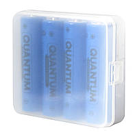 Набір акумуляторів літій-іонних Quantum Li-ion NCM18650, 3000mAh, 1С, з клемним виступом, 4шт/уп plastic case