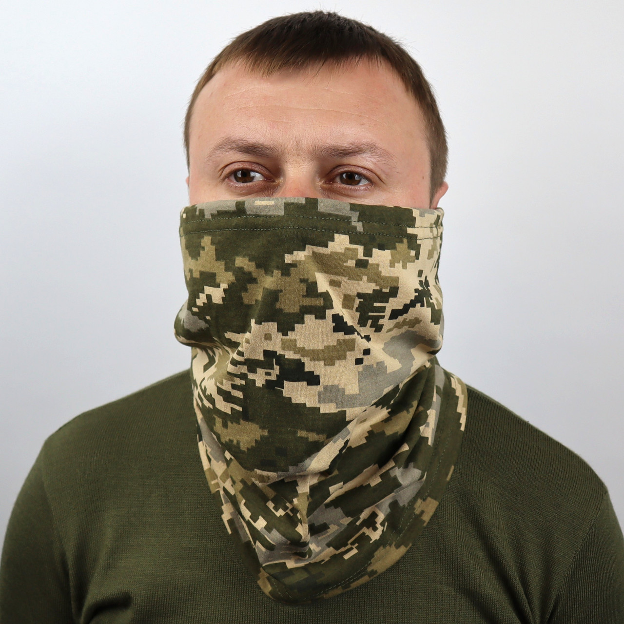 Бафф літній захисний ХБ тканина із затяжкою для регулювання розміру Піксель