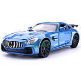 Машинка Mercedes AMG GTR іграшка моделька металева колекційна 15 см Синій (60032), фото 5