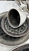 Чашка Olens "Интерстелар" 400 мл керамика белая с черным для дома кафе и ресторана