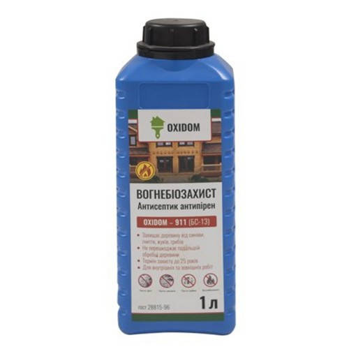 Огнебиозащита для дерева 911 Oxidom БС-13 (1 л) тонирующая (ID ...