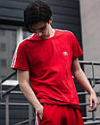 Чоловічий літній костюм Adidas Футболка + Шорти + Кепка в подарунок Адідас червоний, фото 6
