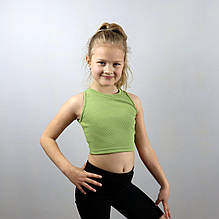 2140олив Топ оливковий рубчик для дівчинки тм BossKids розмір 170