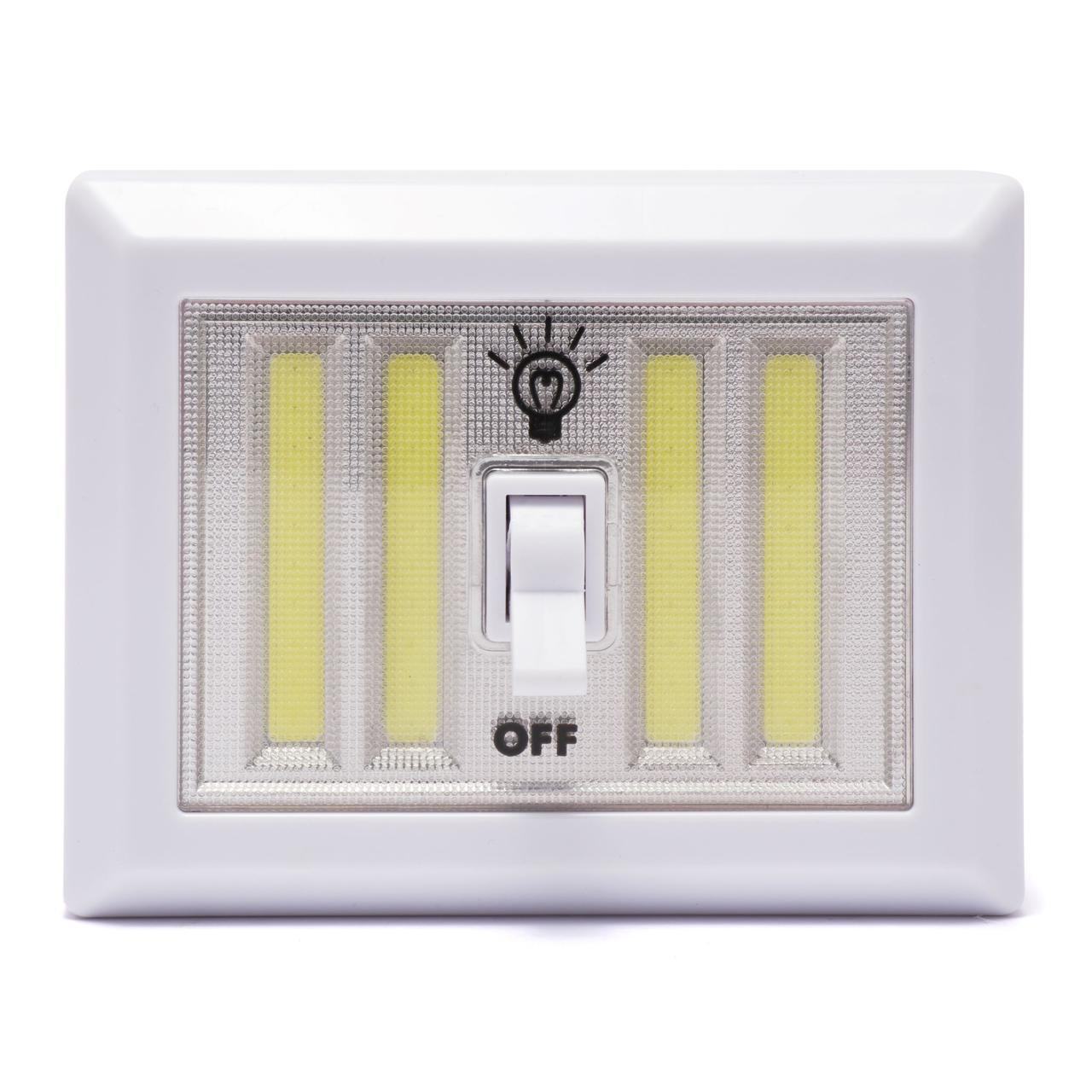 Светодиодный Светильник 5W с Магнитами и Липучкой на Батарейках Белый ...