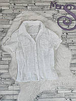 Жіноча блузка Ruta з коротким рукавом біла прозора Розмір 44 S