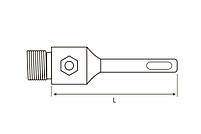 SIGMA Хвостовик для коронки для бетону 110 мм SDS-PLUS (тубус), фото 2