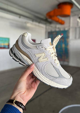 Жіночі Кросівки New Balance 2002R Grey Beige / Нью Беланс 2002Р Сірі з Бежевим, фото 1