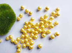 Намистини перли 10 шт, діаметр 8 мм, світло-золотистий №86