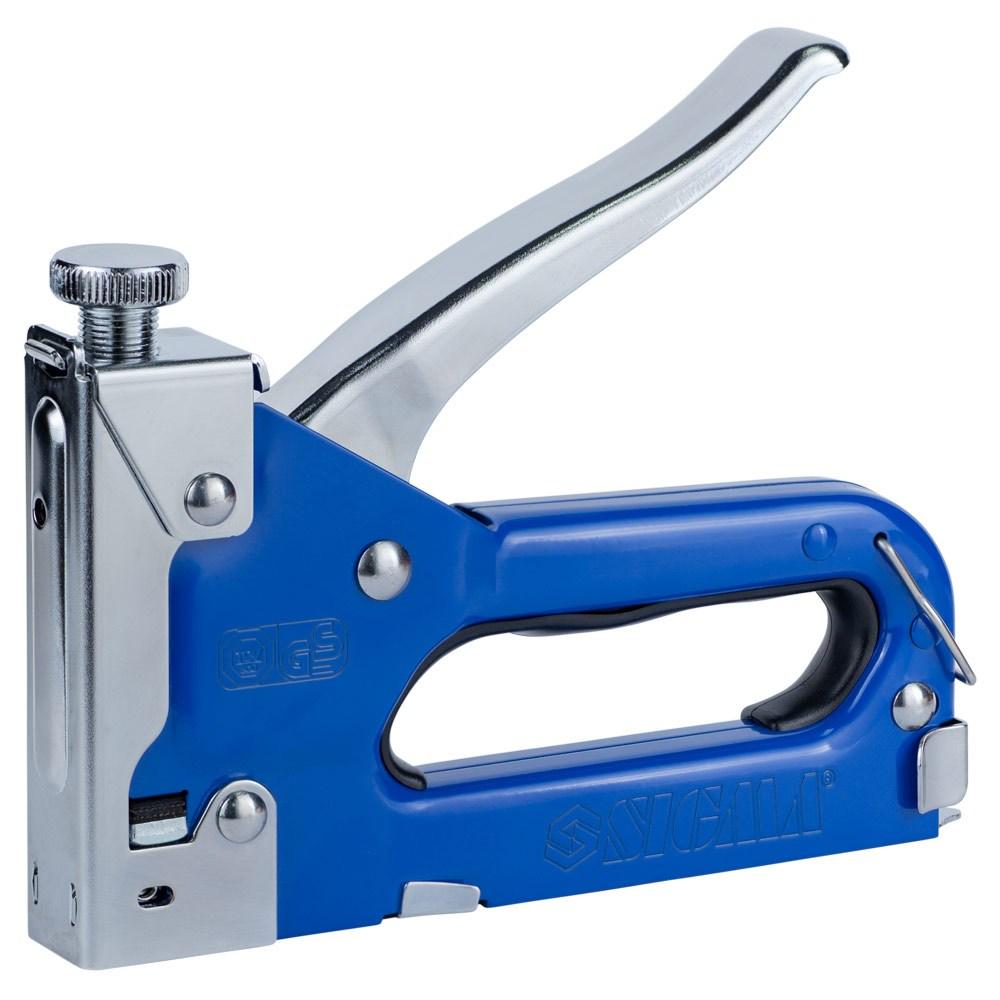 SIGMA Степлер для скоб із регулятором 4-14 мм (синій), фото 1
