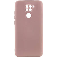 Чохол TPU GETMAN Liquid Silk Full Camera для Xiaomi Redmi Note 9 / Redmi 10X Рожевий / Pink Sand