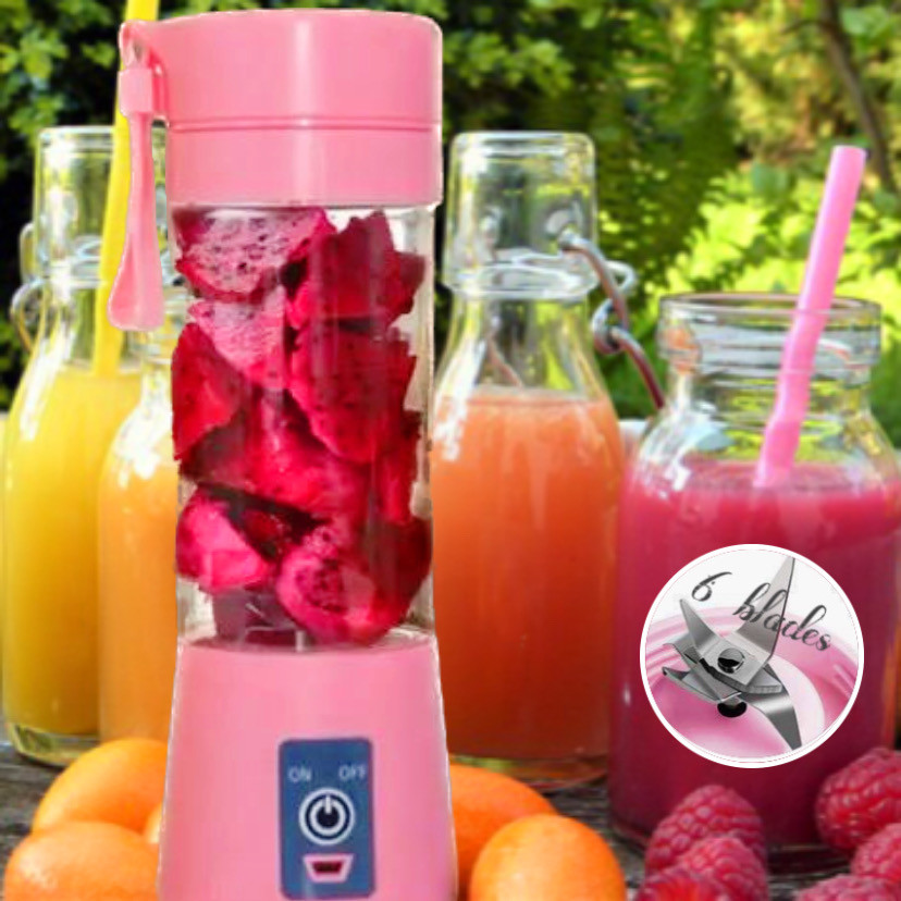 6 ножів Портативний фітнес блендер USB Smart Juice Cup Fruits rose
