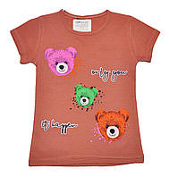 Футболки для дівчаток, вибір кольорів (1-4 року) Туреччина гуртом купити від складу 7 км Одеса