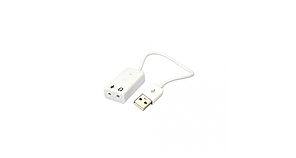 Звуковая карта USB 2-канала Dynamode 8 (7.1) USB-SOUND7-WHITE кабель 10см белая новая