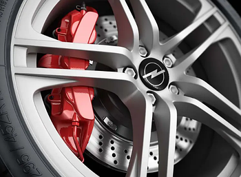 Заглушка колісного диска Opel 60*55 мм, чорний пластик, 2 шт./1 уп (KG-8113)