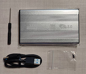 Кишеня зовнішня 2,5" HDD/SSD USB 3.0 алюм, фото 3
