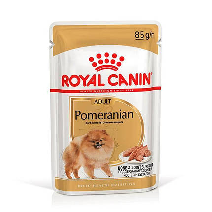Royal Canin Adult Pomeranian Loaf Вологий корм з м'ясом для дорослих собак породи Померанський шпіц, пауч 85г, фото 1