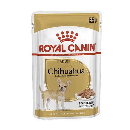 Royal Canin Chihuahua Adult Вологий корм для дорослих собак породи Чіхуахуа, пауч 85гр, фото 1