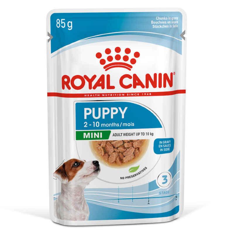 Royal Canin Mini Puppy Консервований корм для цуценят дрібних порід (шматочки в соусі) 85г