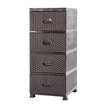 Комод VIOLET HOUSE 0357 Ротанг COFFEE 38*45*90 см