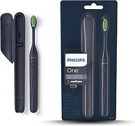 Електрична зубна щітка на батарейках темно-синя Philips One HY1100/04