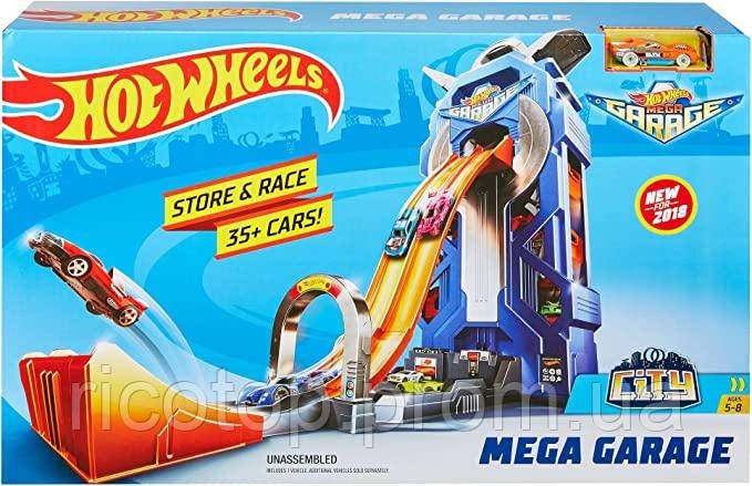 Хот Вілс Мега Гараж Hot Wheels Mega Car Garage Vehicle Playset Парковка гараж Гігантська вежа GWT34-9796