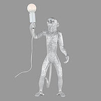 Серебряная напольная лампа - стоячая обезьянка "Monkey" (909-VXL8051С SL)