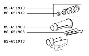 Гвинт та прокладка для шнека насадки соковижималки Moulinex HV3 HV1 (MS-651912)