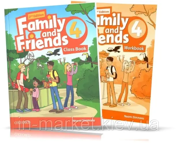 Family and Friends 2th edition 4, Class book + Workbook  Підручник + Зошит англійської мови