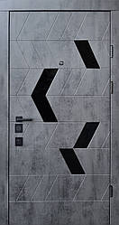 Вхідні квартирні двері Авангард Конверс-АК Qdoors 95х204 см Бетон темний/Грей софт