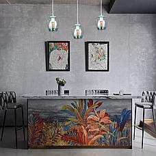 Білий підвіс молекула з блакитним плафоном (56-PR0231F-1 WH+BL), фото 3