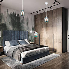 Білий підвіс молекула з блакитним плафоном (56-PR0231F-1 WH+BL), фото 2