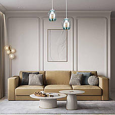 Білий підвіс молекула з блакитним плафоном (56-PR0231F-1 WH+BL), фото 5