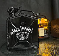Канистра- бар 5 л в чёрном цвете с подсветкой, в стиле Jack Daniels - подарок на день рождения или юбилей