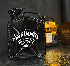 Каністра бар 5 л, міні бар в чорному кольорі з підсвіткою - Jack Daniels - подарунок шефу, чоловікові, татові