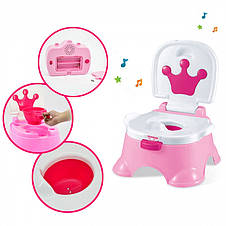 Горщик стільчик рожевий Potty Chair Music, фото 2