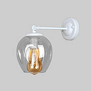 Біле скляне бра "Молекула" (56-WPR0231F-1 WH+CL) прозорий