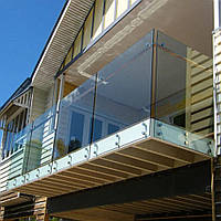 Перила со стеклом для балкона из нержавеющей стали