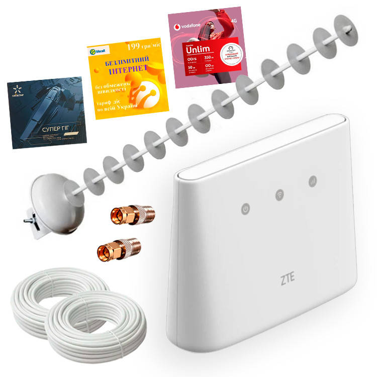 4G Wi-Fi роутер ZTE MF-293(N) + 4G Антена МIМО (20ДБ), фото 1