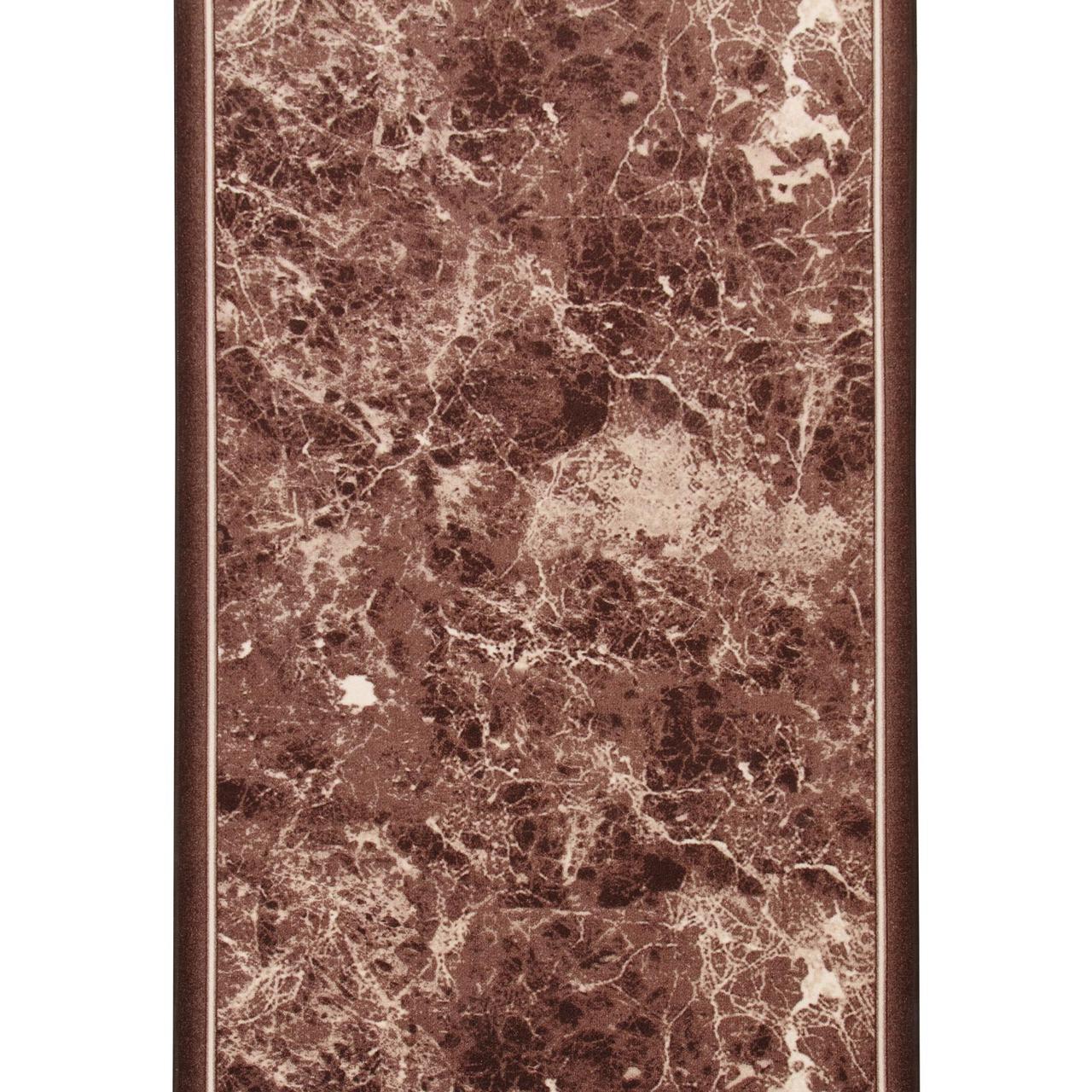 Ковровая дорожка безворсовая на резиновой основе Ratio Print 1022SJ66-P5 1.20 м коричневый - фото 1 - id-p1820827674