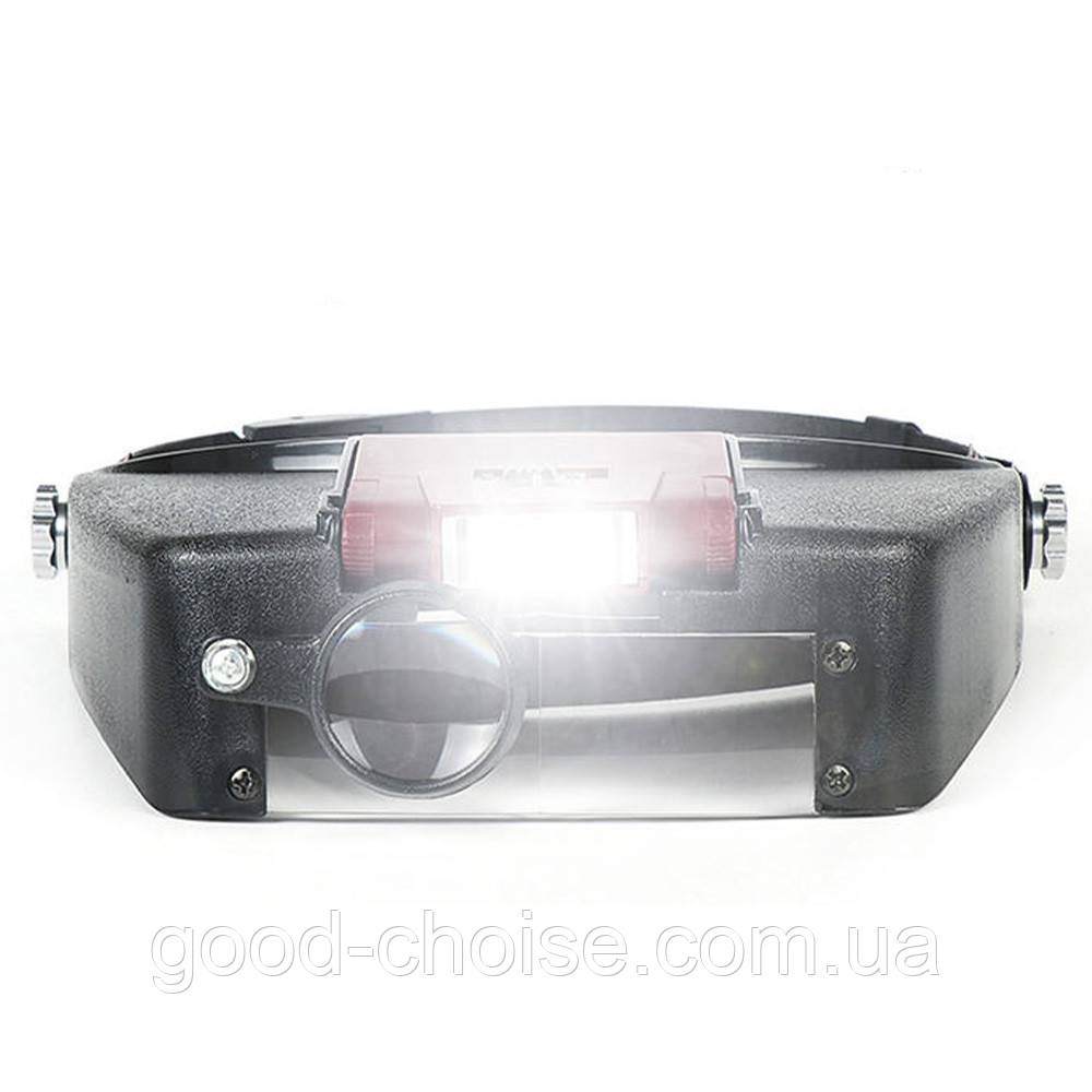 Бинокулярная лупа EL-81007А с подсветкой, налобная / Увеличительные очки на голову - фото 4 - id-p1848644274