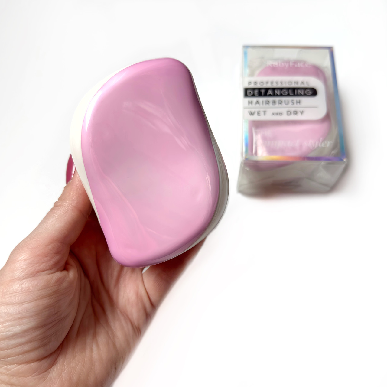 Розчіска для волосся з кришкою Ruby Face, рожева, фото 1