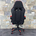 Крісло геймерське Sewen 730 чорно-червоне ігрове з підставкою для ніг, фото 4