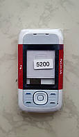 Корпус Nokia 5200 (AAA)( White/Red)(полный комплект)