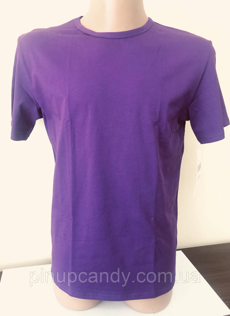 Футболка чоловіча з якісної бавовни Bono 950108 фіолетова розмір 56, фото 1