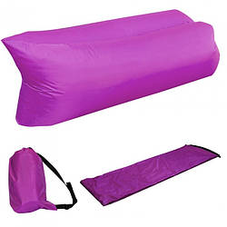 Надувний диван гамак, шезлонг, матрац Двошаровий Фіолетовий
