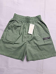 Літні жіночі шорти однотонні з накладними кишенями, коттон Китай. Розмір M, L, XL, 2XL